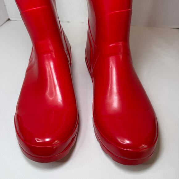 Forever Young Women's Tall Rubber Buckle Rain Boots Red Size 10 - Picture 3 of 9